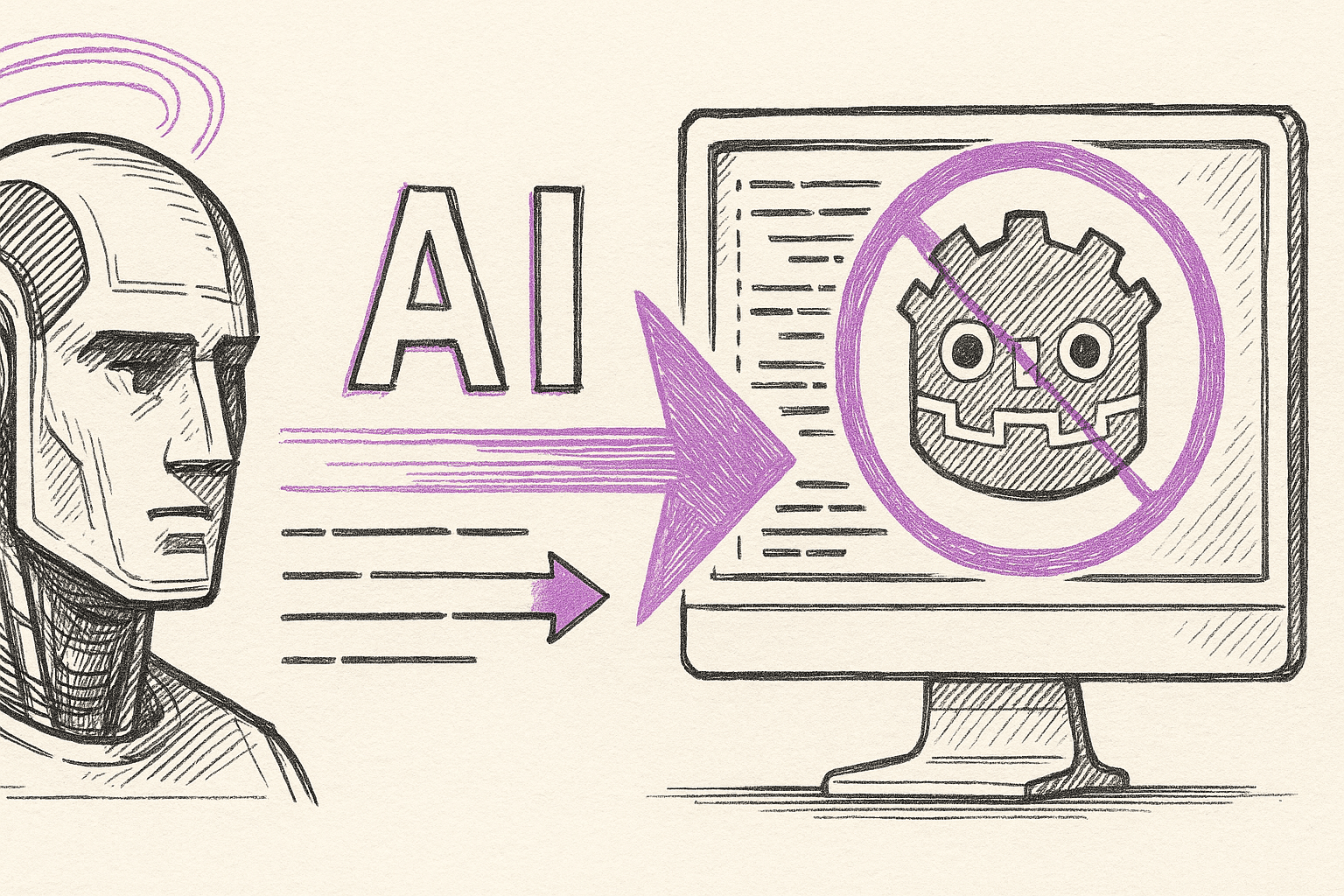 Godot et le refus du code généré par intelligence artificielle